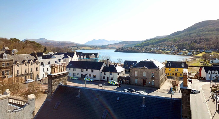 Contact Somerled House Suites and book your Portree accommodation near sea and mountain views