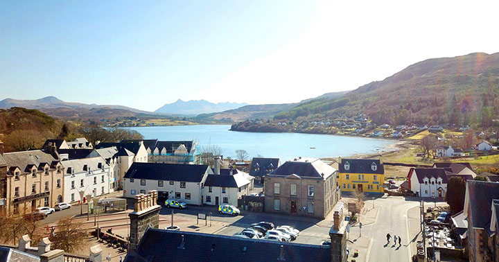 Somerled House Suites self catering accommodation apartments in Portree are located near sea and mountain views