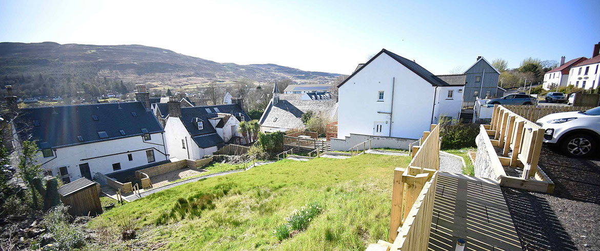 Our Portree self catering apartment accommodation suites have a private entrance for guest use and private parking