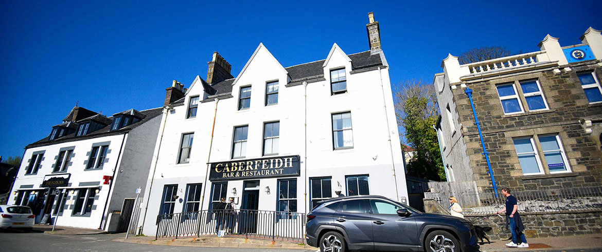 Private parking is available at Somerled House Suites self catering apartment accommodation in Portree