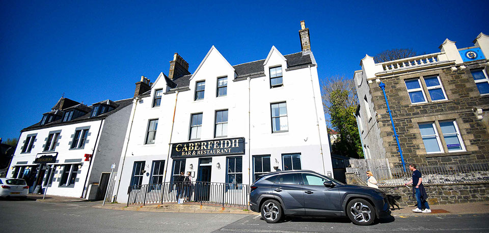 Private parking is available at Somerled House Suites self catering apartment accommodation in Portree