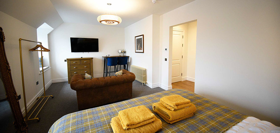 Our self catering accommodation suite apartments contain widescreen TVs and WIFI internet
